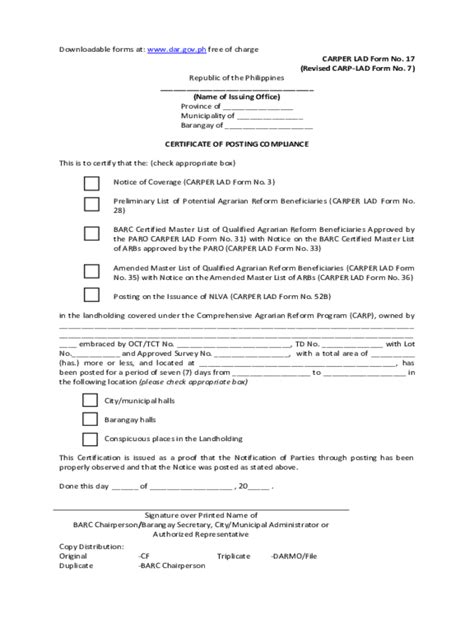 carper lad forms|Downloadable Form at: www.dar.gv.ph free of charge CARPER .